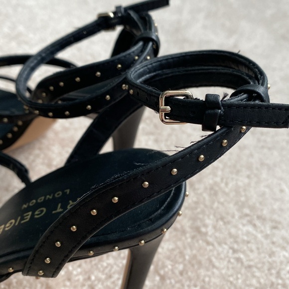 Kurt Geiger Black Strappy Heels SZ 38 - Picture 6 of 9